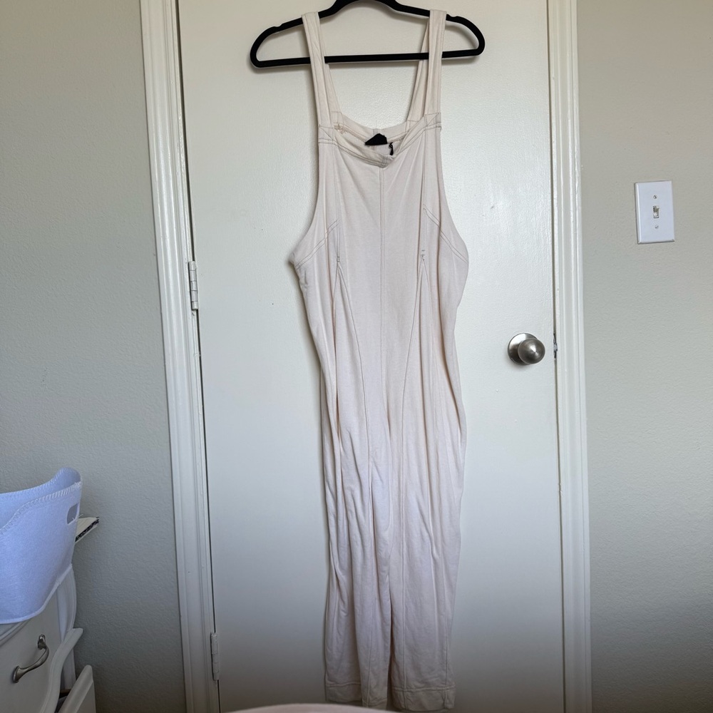 Urban outfitters cream baggy jumpsuit